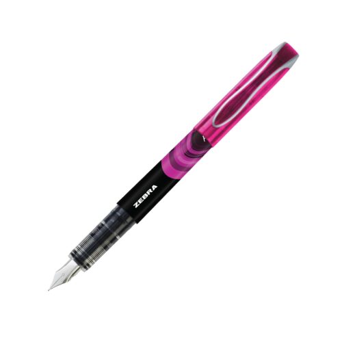 Zebra Disposable Fountain Pens Medium Tip (Pink, 12 Pack) – Smooth Non-Scratch Nib for School, Office & Everyday Writing