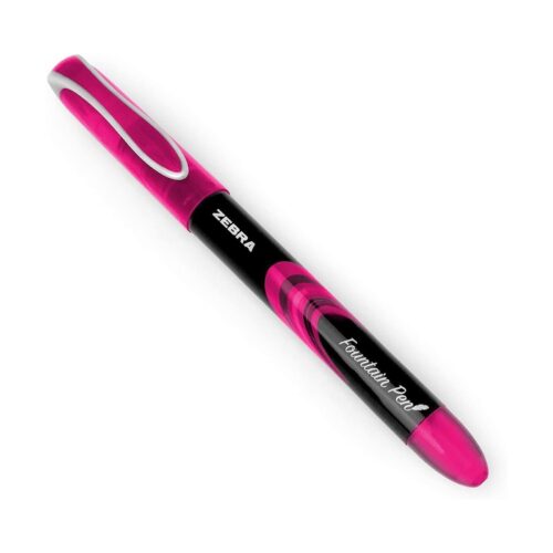 Zebra Disposable Fountain Pens Medium Tip (Pink, 12 Pack) – Smooth Non-Scratch Nib for School, Office & Everyday Writing