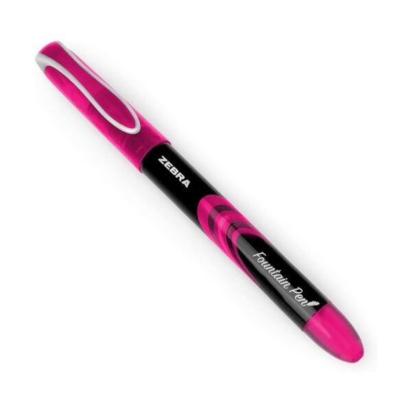 Zebra Disposable Fountain Pens Medium Tip (Pink, 12 Pack) – Smooth Non-Scratch Nib for School, Office & Everyday Writing