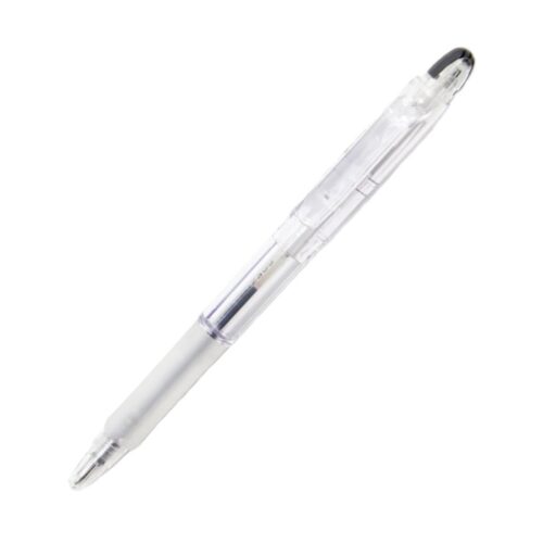 Zebra BioTube Jim-Knock Ballpoint Pen 0.7mm (Water Clear) – Black Emulsion Ink, Smooth Retractable Pen for Everyday Writing