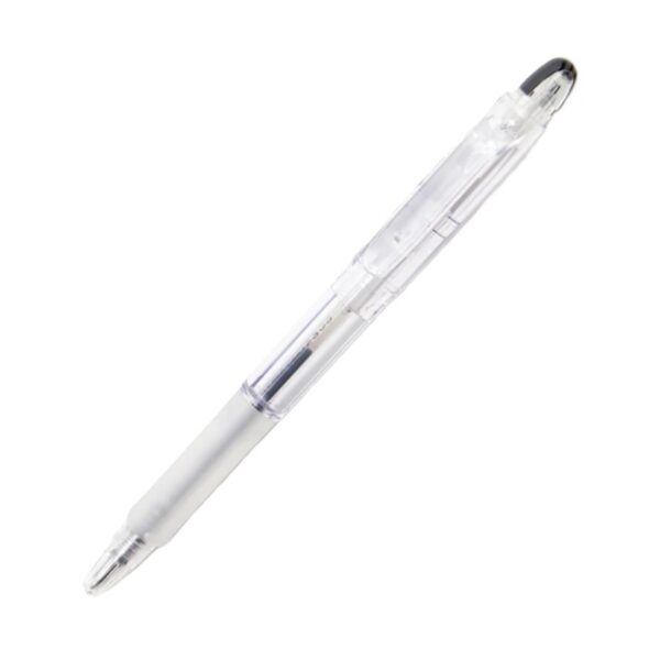 ZBR-JMK-CLR Zebra BioTube Jim-Knock Ballpoint Pen 0.7mm (Water Clear) – Black Emulsion Ink, Smooth Retractable Pen for Everyday Writing