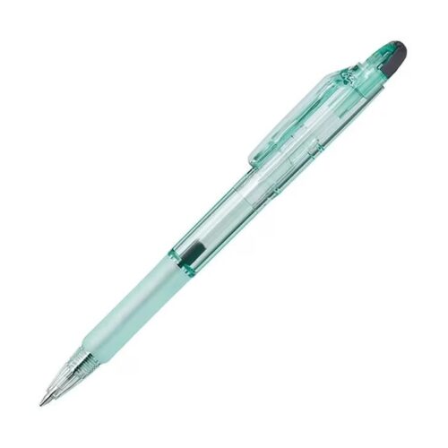 Zebra BioTube Jim-Knock Ballpoint Pen 0.7mm (Ocean Blue Green) – Black Emulsion Ink, Smooth Retractable Everyday Writing