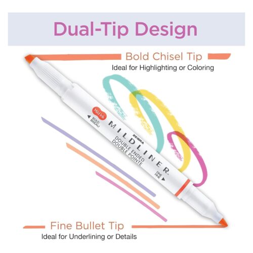 Zebra Mildliner Journaling Set (14 Pack) – 7 Double Ended Highlighters & 7 Sarasa Clip Gel Pens, Assorted Colours & Creative Work 11 Zebra Mildliner Journaling Set (14 Pack) – 7 Double Ended Highlighters & 7 Sarasa Clip Gel Pens, Assorted Colours & Creative Work
