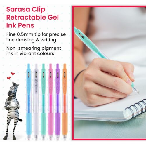 Zebra Mildliner Journaling & Lettering Set (18 Pack, Assorted Pastel Colours) – Dual Tip Highlighters, Brush Pens & Sarasa Gel Pens