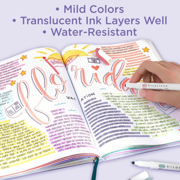 Zebra Mildliner Brush Pens Cool & Refined (5 Pack) – Double Ended Brush & Fine Tips for Lettering, Journaling & Planning 4 Zebra Mildliner Brush Pens Cool & Refined (5 Pack) – Double Ended Brush & Fine Tips for Lettering, Journaling & Planning
