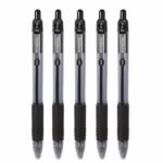 Zebra Z-Grip Smooth Retractable Ballpoint Pens 1.0mm (Black, 5 Pack) – Low Viscosity Ink & Comfort Grip for Smooth Writing
