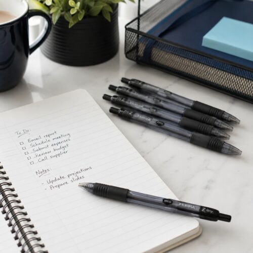 Zebra Z-Grip Smooth Retractable Ballpoint Pens 1.0mm (Black, 5 Pack) – Low Viscosity Ink & Comfort Grip for Smooth Writing 16 Zebra Z-Grip Smooth Retractable Ballpoint Pens 1.0mm (Black, 5 Pack) – Low Viscosity Ink & Comfort Grip for Smooth Writing