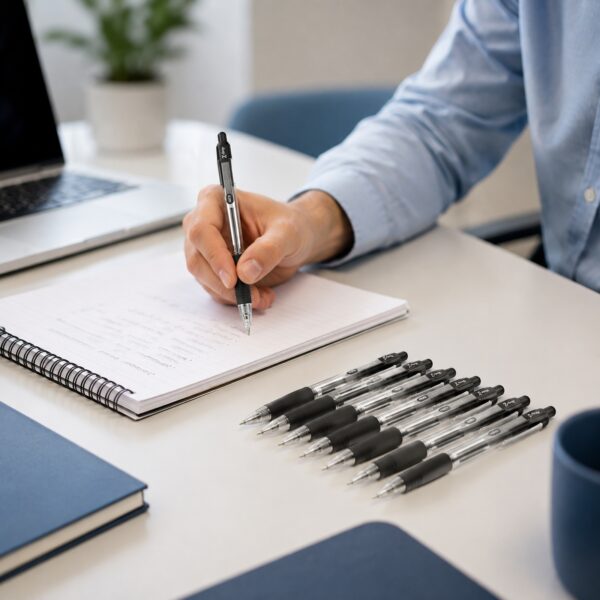 Zebra Z-Grip Retractable Ballpoint Pens 1.0mm (Black, 8 Pack) – Smooth Writing, Comfort Grip & Metal Clip for Office & School