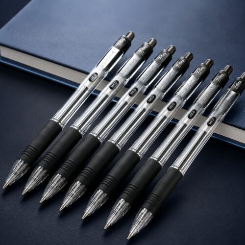 Zebra Z-Grip Retractable Ballpoint Pens 1.0mm (Black, 8 Pack) – Smooth Writing, Comfort Grip & Metal Clip for Office & School