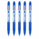 Zebra Z-Grip Smooth Retractable Ballpoint Pens 1.0mm (Blue, 5 Pack) – Low Viscosity Ink & Comfort Grip for Smooth Writing