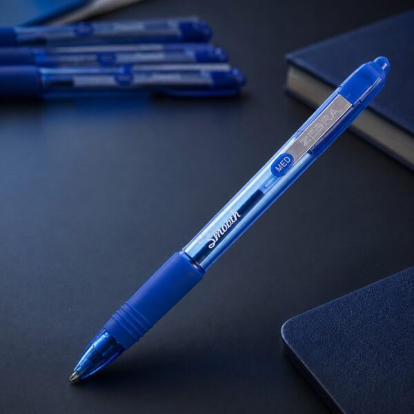Zebra Z-Grip Smooth Retractable Ballpoint Pens 1.0mm (Blue, 5 Pack) – Low Viscosity Ink & Comfort Grip for Smooth Writing 8 Zebra Z-Grip Smooth Retractable Ballpoint Pens 1.0mm (Blue, 5 Pack) – Low Viscosity Ink & Comfort Grip for Smooth Writing