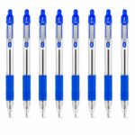 Zebra Z-Grip Retractable Ballpoint Pens 1.0mm (Blue, 8 Pack) – Smooth Writing, Comfort Grip & Metal Clip for Office & School