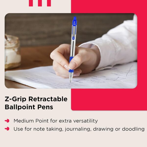 Zebra Z-Grip Ballpoint Pens 1.0mm (8 Pack) – 3 Black, Blue, Red, Green, Violet & Pink, Retractable Smooth Writing 1 Zebra Z-Grip Ballpoint Pens 1.0mm (8 Pack) – 3 Black, Blue, Red, Green, Violet & Pink, Retractable Smooth Writing