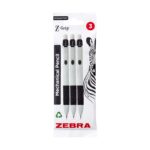 Zebra Z-Grip Mechanical Pencils 0.5mm (3 Pack) – Retractable, Built-In Eraser, Refillable, Comfort Grip for Precise Writing