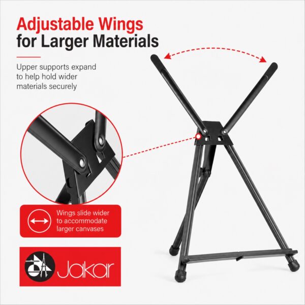 Jakar Aluminium Desktop Easel (Ref. 6628, Up to 54cm Canvas) – Lightweight Adjustable Table Easel with Carry Bag 4 JAK 6628 5