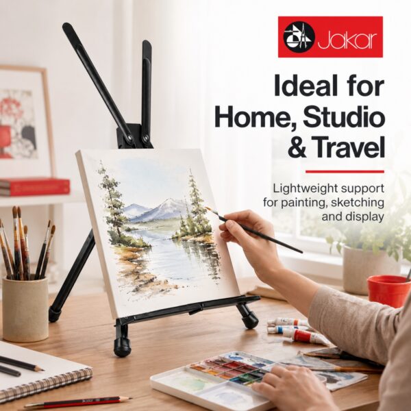 Jakar Aluminium Desktop Easel (Ref. 6628, Up to 54cm Canvas) – Lightweight Adjustable Table Easel with Carry Bag 6 JAK 6628 7