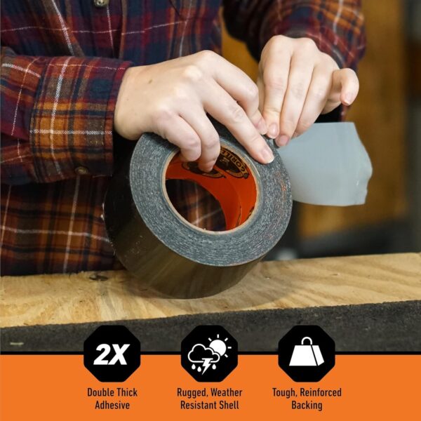 Gorilla Tape Tough & Wide (Black, 73mm x 27m) – Heavy Duty Water Resistant Duct Tape for Indoor & Outdoor Repairs 3 Gorilla Tape Tough & Wide (Black, 73mm x 27m) – Heavy Duty Water Resistant Duct Tape for Indoor & Outdoor Repairs