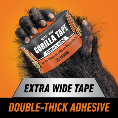 Gorilla Tape Tough & Wide (Black, 71mm x 22.8m) – Heavy Duty Water Resistant Duct Tape for Indoor & Outdoor Repairs - Image 7