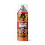Gorilla Contact Adhesive Spray 500ml – Crystal Clear Flexible Permanent Spray Glue, Water & Heat Resistant