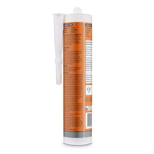 Gorilla Kitchen & Bathroom Sealant 295ml (Clear) – 100% Waterproof, Mould Resistant Silicone for Showers, Sinks & Basins