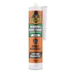 Gorilla Window & Door Frame Sealant 295ml (White) – 100% Waterproof, Anti-Mould & UV Resistant Silicone Sealant