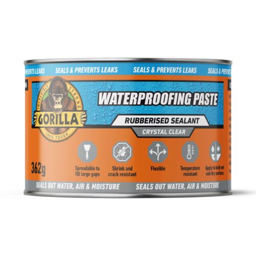 Gorilla Waterproofing Paste (Clear) – 100% Waterproof Flexible Gap-Filling Sealant for Cracks, Holes & Repairs 5 Gorilla Waterproofing Paste (Clear) – 100% Waterproof Flexible Gap-Filling Sealant for Cracks, Holes & Repairs