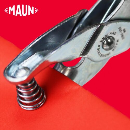Maun Hole Punch Pliers for Stationers 6.4mm – Heavy Duty Single Hole Punch for Paper, Card, Office & Craft Work