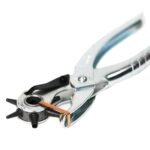 Maun Revolving Leather Hole Punch Pliers 210mm (2-4.8mm) – 6-Size Rotary Punch for Leather, Belts, Canvas & Craft Work
