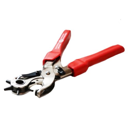 Maun Heavy Duty Revolving Leather Hole Punch Pliers 260mm (2–4.8mm) – Lever Assisted 6-Size Punch for Thick Leather