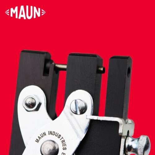 Maun Heavy Duty Hole Punch Pliers 160mm (3.2-6.4mm) – 7X Force Precision Punch for Card, Plastic & Shim Steel