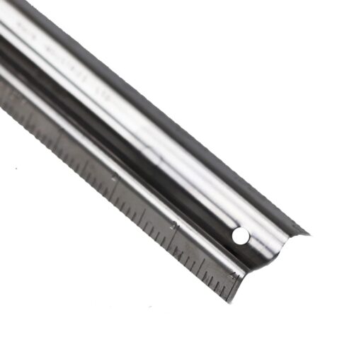 Maun Metal Safety Rule 12″ (Imperial/Metric) – Stainless Steel M-Shaped Cutting Ruler for Craft, Model Making & Design