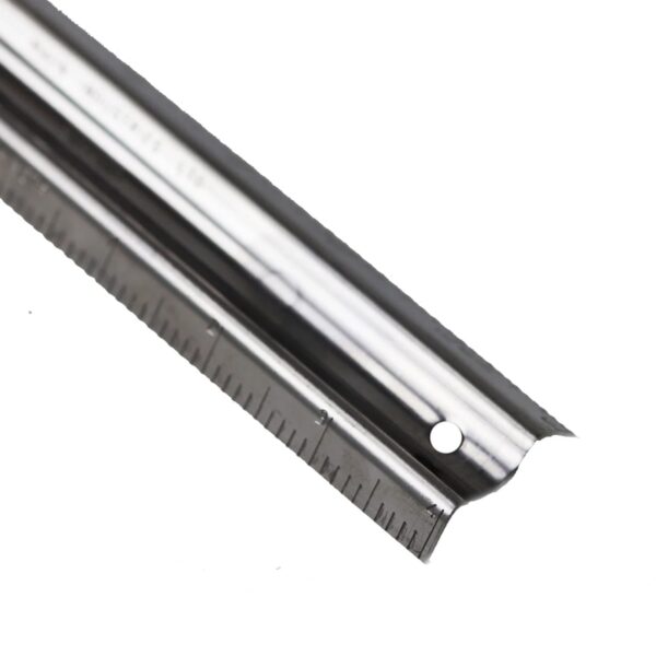 Maun Metal Safety Rule 12″ (Imperial/Metric) – Stainless Steel M-Shaped Cutting Ruler for Craft, Model Making & Design
