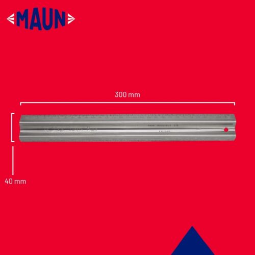 Maun Metal Safety Rule 300mm (Metric) – Stainless Steel M-Shaped Cutting Ruler for Craft, Model Making & Design