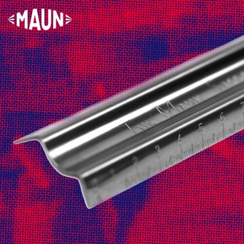 Maun Metal Safety Rule 300mm (Metric) – Stainless Steel M-Shaped Cutting Ruler for Craft, Model Making & Design