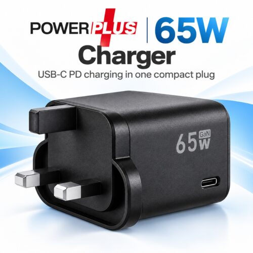 PowerPlus 65W USB-C Wall Charger (Black, UK 3-Pin, Ref. 9194) – GaN PD Fast Charging Plug for Laptops, Phones & Tablets 18 PowerPlus 65W USB-C Wall Charger (Black, UK 3-Pin, Ref. 9194) – GaN PD Fast Charging Plug for Laptops, Phones & Tablets - Image 9